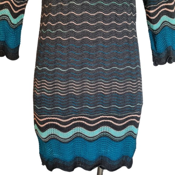 Missoni M Missoni Cowl Neck Wool Blend Knit Sweater Dress SZ 2 - Picture 5 of 11